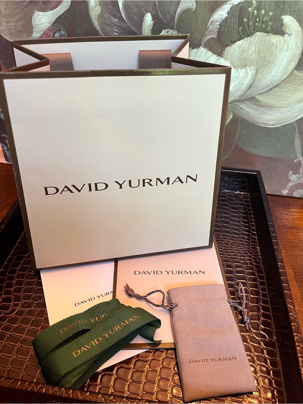 David Yurman Bag, Pouch, Ribbon, Envelope, & Card for Luxury Gifting or Storage